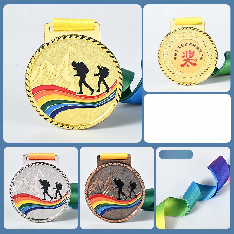 Μεταλλικό μετάλλιο από κράμα ψευδαργύρου για μαραθώνιο, προσαρμόσιμα βραβεία για εταιρικές εκδηλώσεις και κατασκηνώσεις, δυνατότητα εκτύπωσης λογοτύπου, κατάλληλο ως δώρο