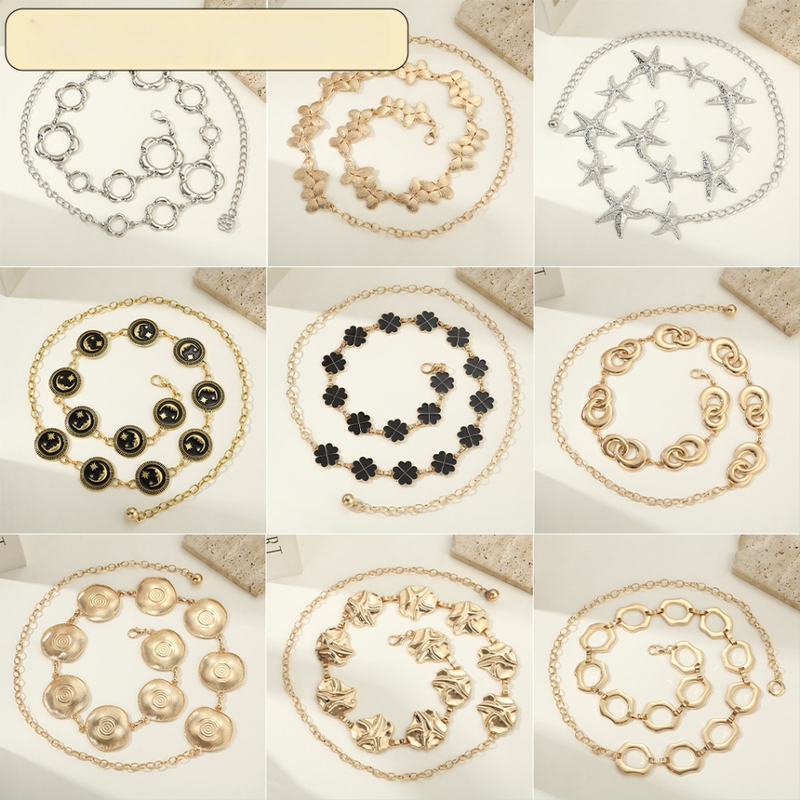 Juosmens grandinėlė iš reljefinio metalo, Fanyun, vintage stilius, moterims