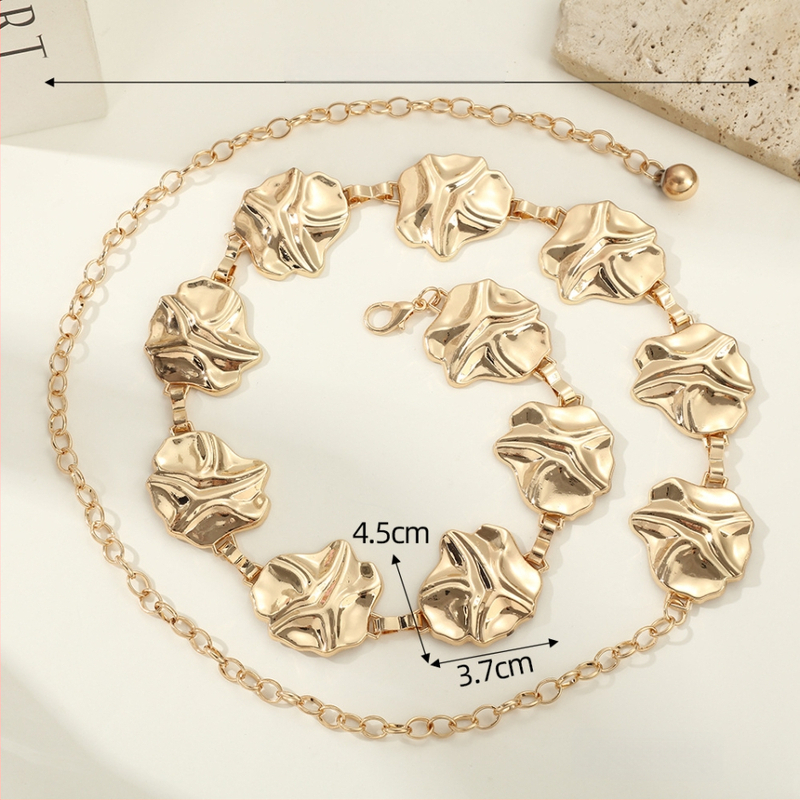 Juosmens grandinėlė iš reljefinio metalo, Fanyun, vintage stilius, moterims