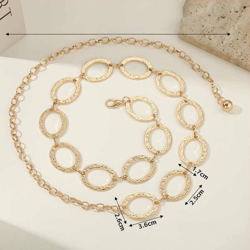 Juosmens grandinėlė iš reljefinio metalo, Fanyun, vintage stilius, moterims