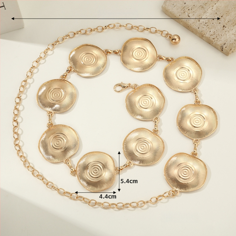 Juosmens grandinėlė iš reljefinio metalo, Fanyun, vintage stilius, moterims