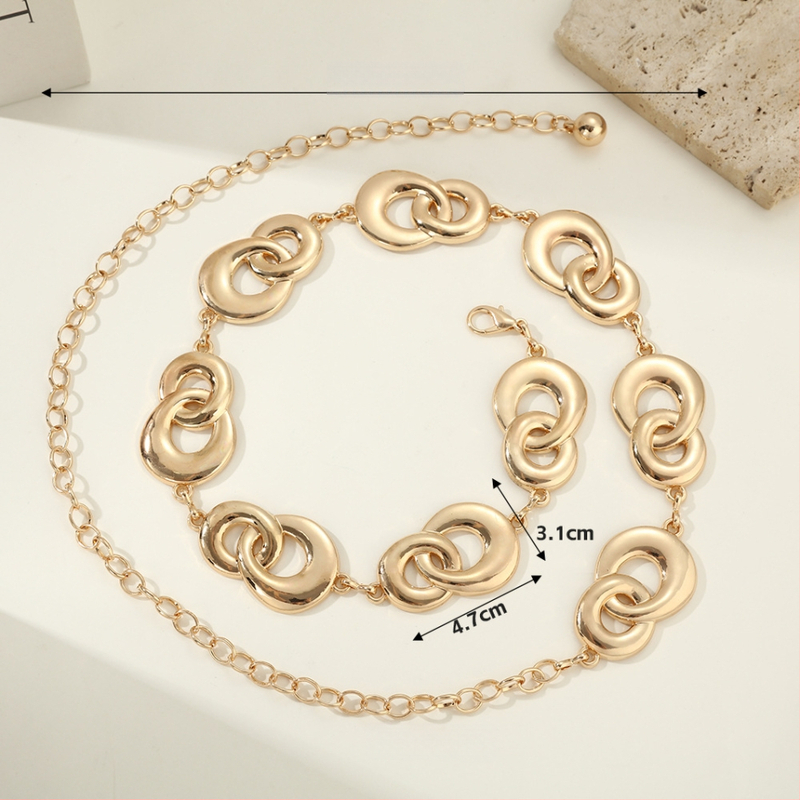 Juosmens grandinėlė iš reljefinio metalo, Fanyun, vintage stilius, moterims