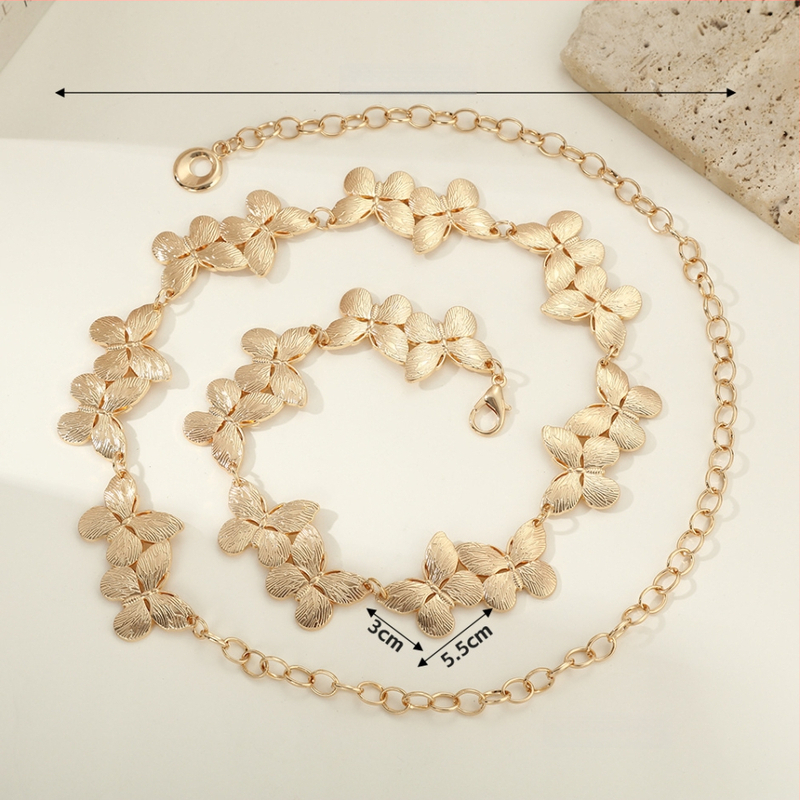 Juosmens grandinėlė iš reljefinio metalo, Fanyun, vintage stilius, moterims