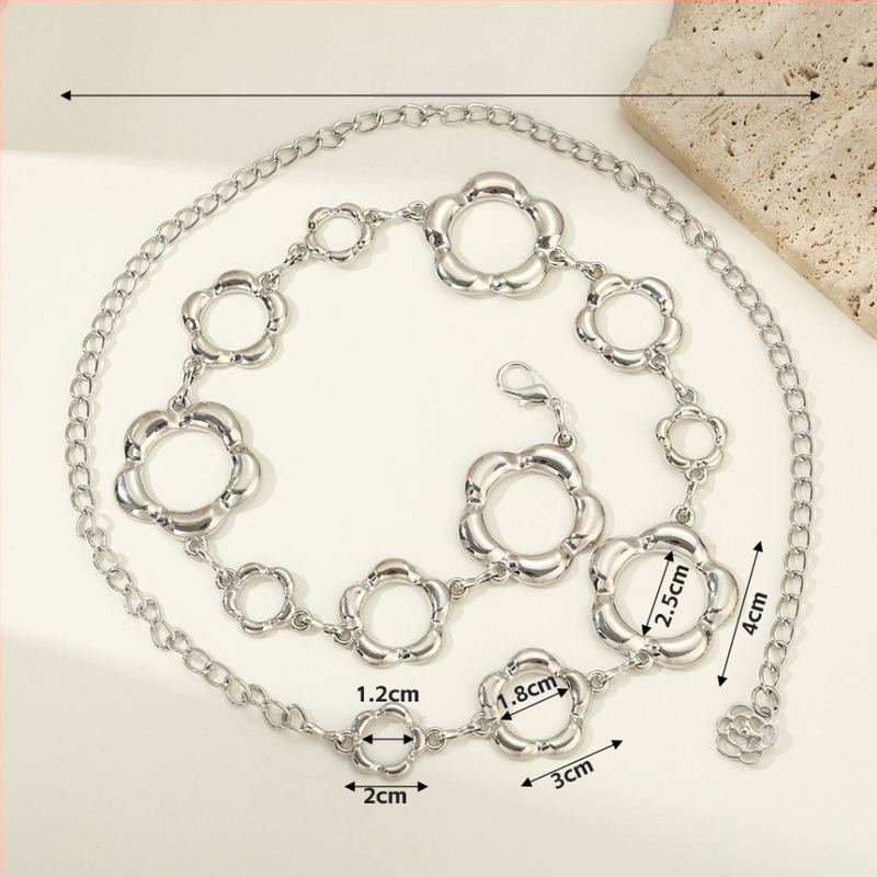 Juosmens grandinėlė iš reljefinio metalo, Fanyun, vintage stilius, moterims