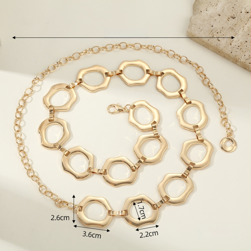 Juosmens grandinėlė iš reljefinio metalo, Fanyun, vintage stilius, moterims