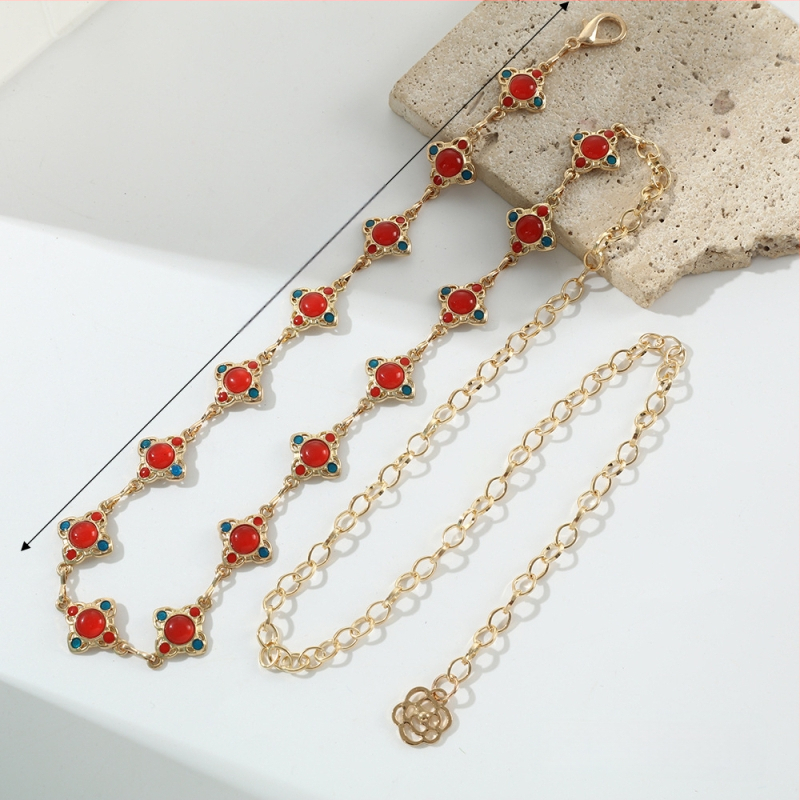 Juosmens grandinėlė iš reljefinio metalo, Fanyun, vintage stilius, moterims