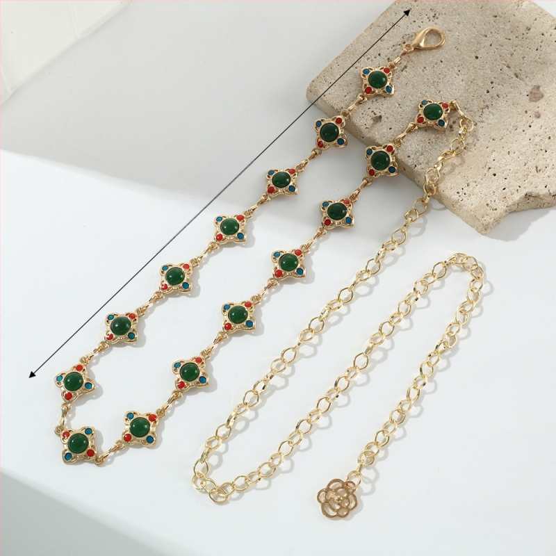 Juosmens grandinėlė iš reljefinio metalo, Fanyun, vintage stilius, moterims