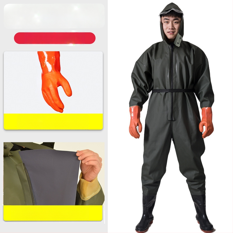 PVC viso kūno vandenių žvejybos kelnės, unisex, atsparios dėvėjimui ir vėjui