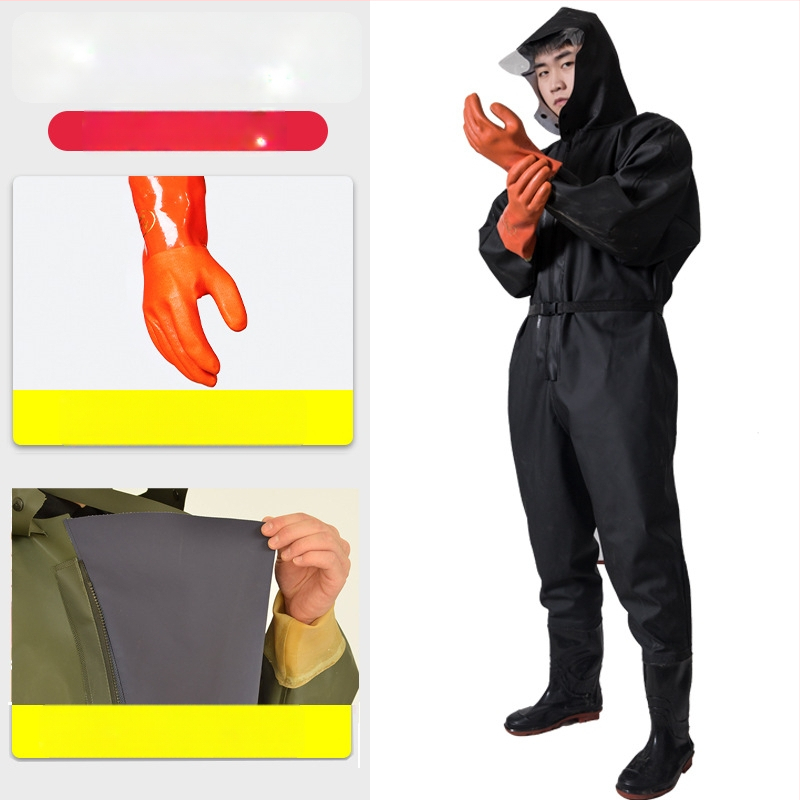 PVC viso kūno vandenių žvejybos kelnės, unisex, atsparios dėvėjimui ir vėjui