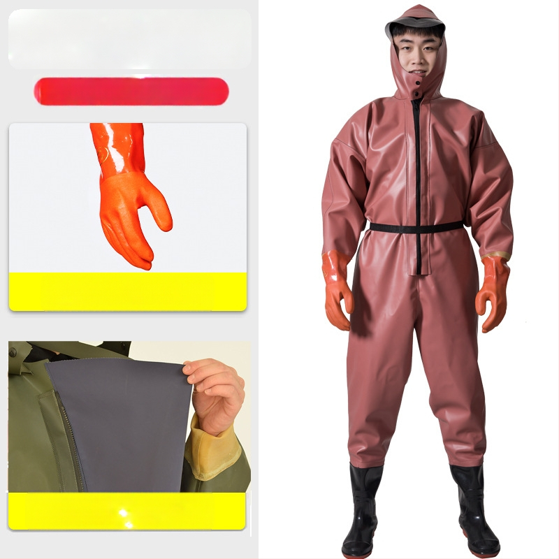 PVC viso kūno vandenių žvejybos kelnės, unisex, atsparios dėvėjimui ir vėjui