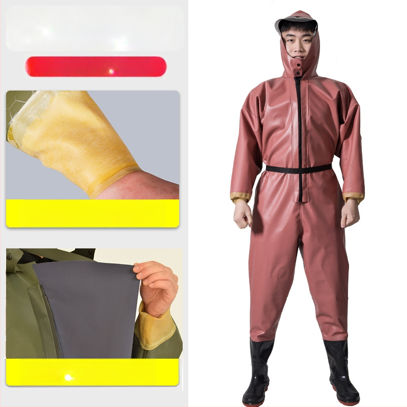 PVC viso kūno vandenių žvejybos kelnės, unisex, atsparios dėvėjimui ir vėjui