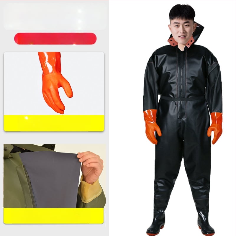 PVC viso kūno vandenių žvejybos kelnės, unisex, atsparios dėvėjimui ir vėjui