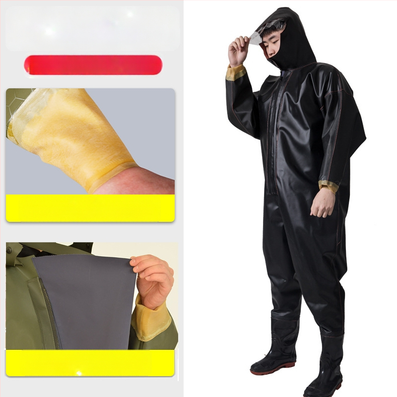 PVC viso kūno vandenių žvejybos kelnės, unisex, atsparios dėvėjimui ir vėjui