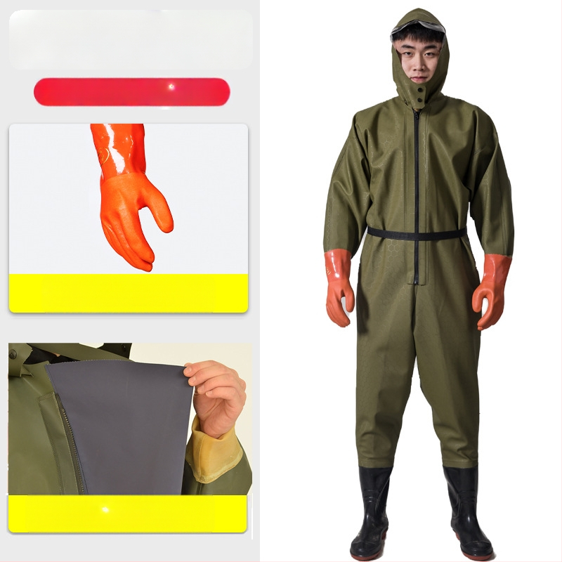PVC viso kūno vandenių žvejybos kelnės, unisex, atsparios dėvėjimui ir vėjui