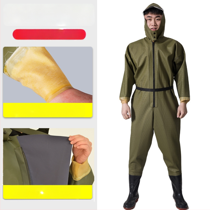 PVC viso kūno vandenių žvejybos kelnės, unisex, atsparios dėvėjimui ir vėjui