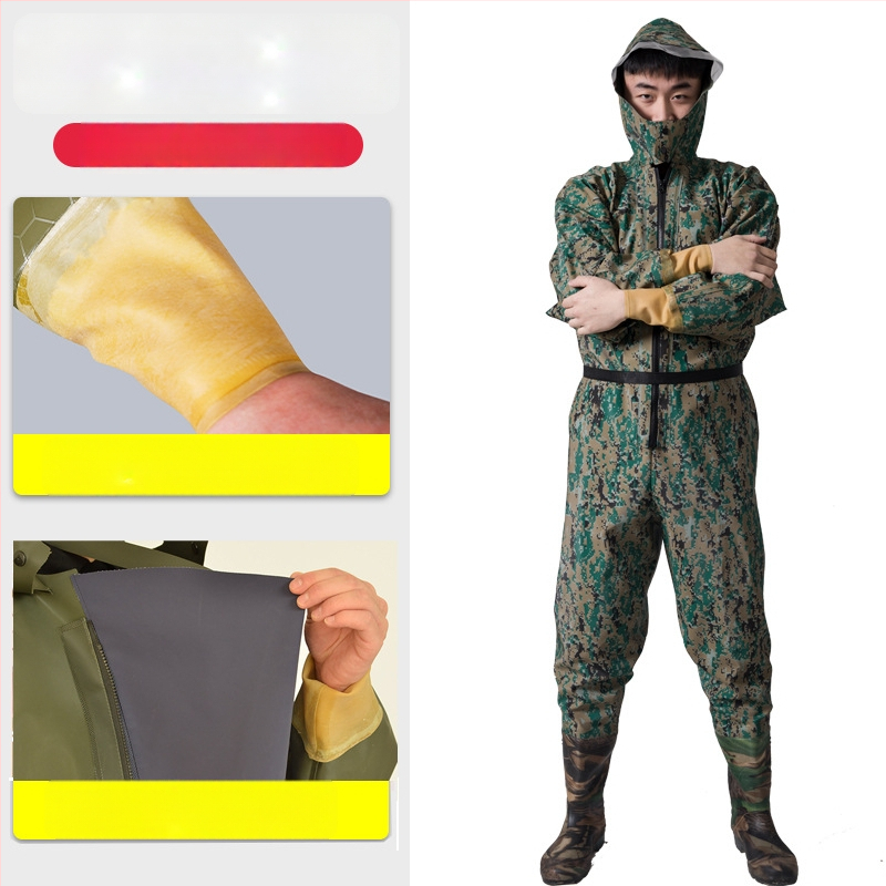 PVC viso kūno vandenių žvejybos kelnės, unisex, atsparios dėvėjimui ir vėjui