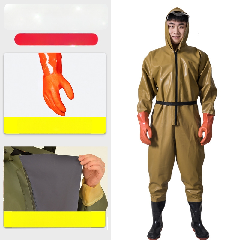 PVC viso kūno vandenių žvejybos kelnės, unisex, atsparios dėvėjimui ir vėjui