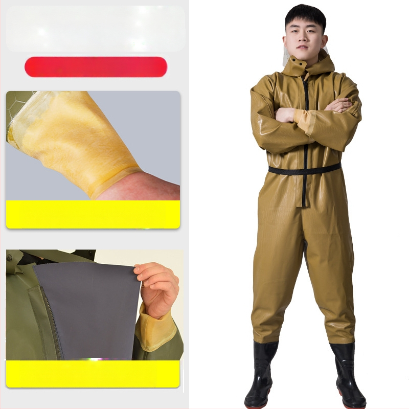 PVC viso kūno vandenių žvejybos kelnės, unisex, atsparios dėvėjimui ir vėjui