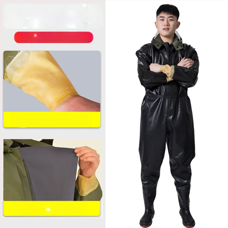 PVC viso kūno vandenių žvejybos kelnės, unisex, atsparios dėvėjimui ir vėjui