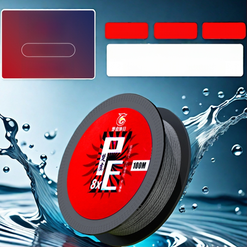 Pagrindinė žvejybos linija: 8-strand Dyneema; 4-strand PE pagrindinė linija; 12-strandinė ilgo metimo jūros linija