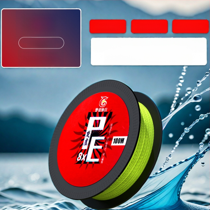 Pagrindinė žvejybos linija: 8-strand Dyneema; 4-strand PE pagrindinė linija; 12-strandinė ilgo metimo jūros linija