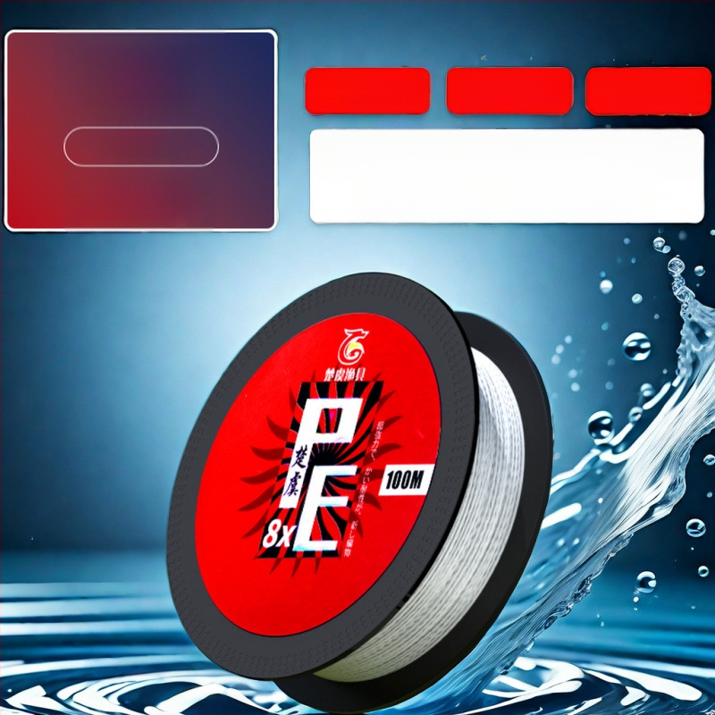 Pagrindinė žvejybos linija: 8-strand Dyneema; 4-strand PE pagrindinė linija; 12-strandinė ilgo metimo jūros linija