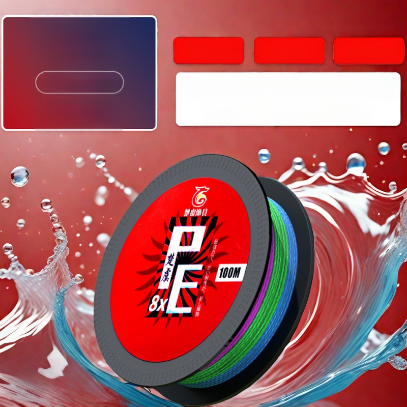 Pagrindinė žvejybos linija: 8-strand Dyneema; 4-strand PE pagrindinė linija; 12-strandinė ilgo metimo jūros linija