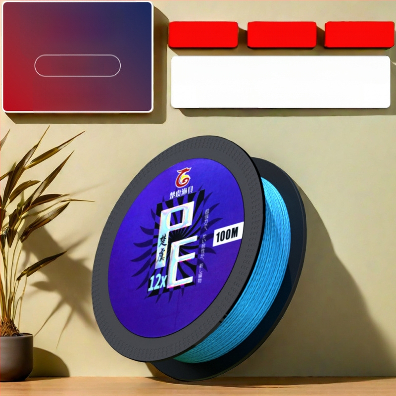 Pagrindinė žvejybos linija: 8-strand Dyneema; 4-strand PE pagrindinė linija; 12-strandinė ilgo metimo jūros linija