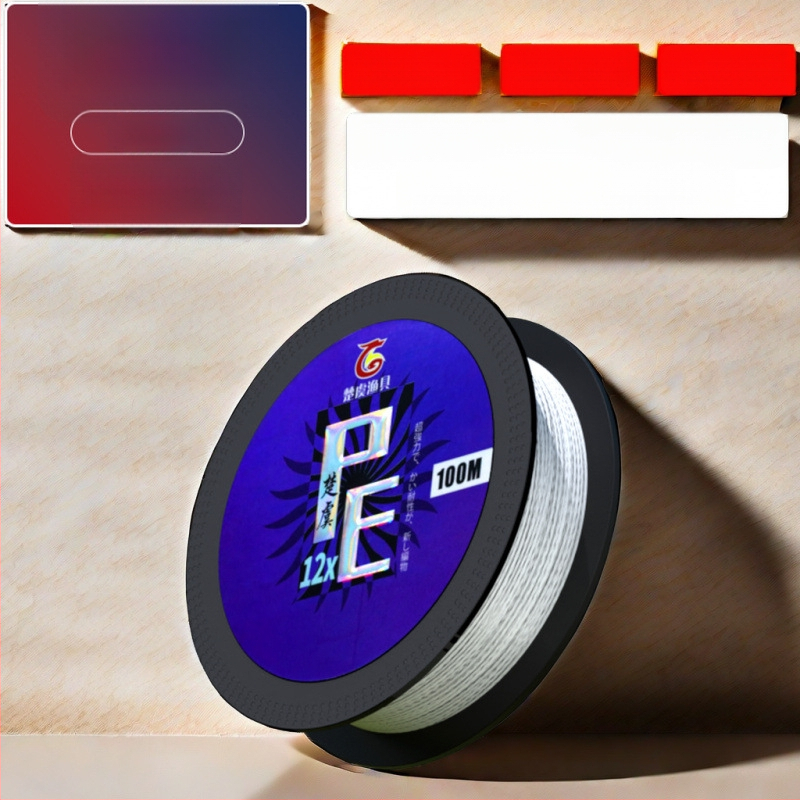 Pagrindinė žvejybos linija: 8-strand Dyneema; 4-strand PE pagrindinė linija; 12-strandinė ilgo metimo jūros linija