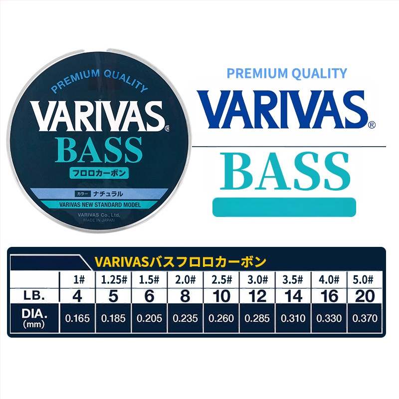 VARIVAS pagrindinė linija, anglies pluoštas, žvejybos linija