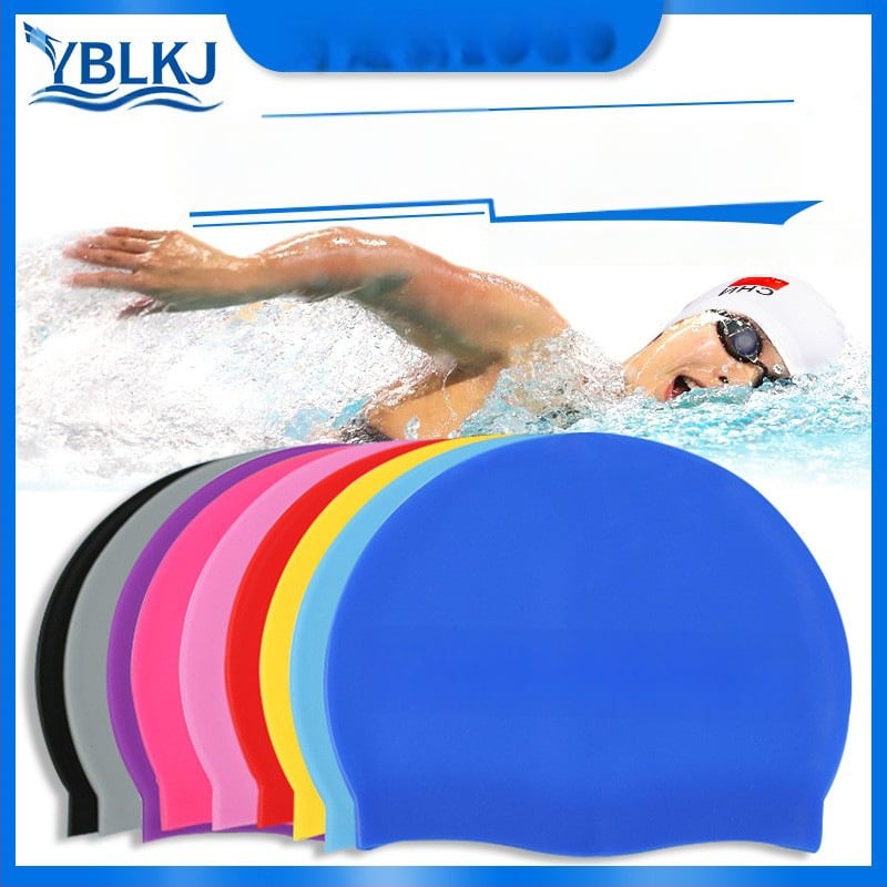 Pieaugušo silikona peldēšanas cepure ar karogu rakstu, ūdensnecaurlaidīga un elpojoša, 50 g