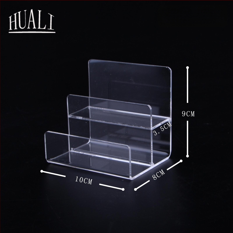 Piniginės ir rankinės demonstravimo stovas, dviejų lygių, injekcinio formavimo konstrukcija, gipso apvalkalas, laiptinės formos