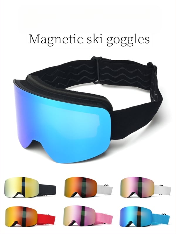 Pieaugušo slēpošanas briļļas - divslāņu konstrukcija, TPU/PC, pret miglu, pret vēju, acu aizsardzība