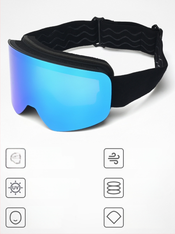 Pieaugušo slēpošanas briļļas - divslāņu konstrukcija, TPU/PC, pret miglu, pret vēju, acu aizsardzība