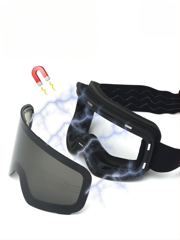 Pieaugušo slēpošanas briļļas - divslāņu konstrukcija, TPU/PC, pret miglu, pret vēju, acu aizsardzība