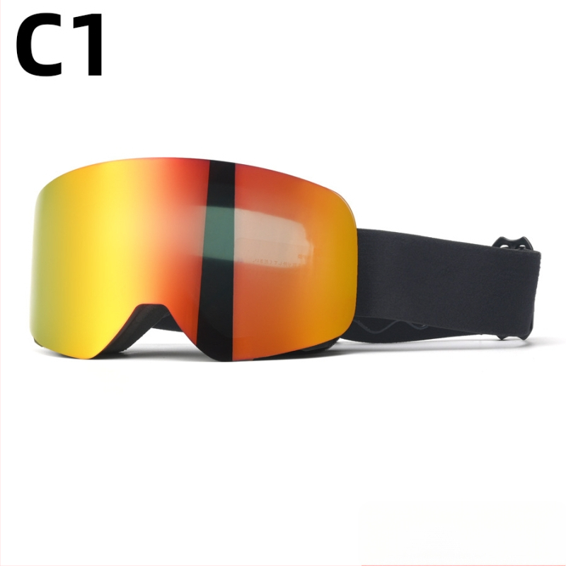 Pieaugušo slēpošanas briļļas - divslāņu konstrukcija, TPU/PC, pret miglu, pret vēju, acu aizsardzība