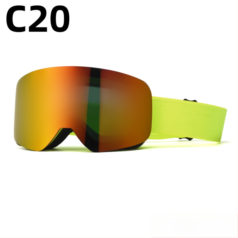 Pieaugušo slēpošanas briļļas - divslāņu konstrukcija, TPU/PC, pret miglu, pret vēju, acu aizsardzība