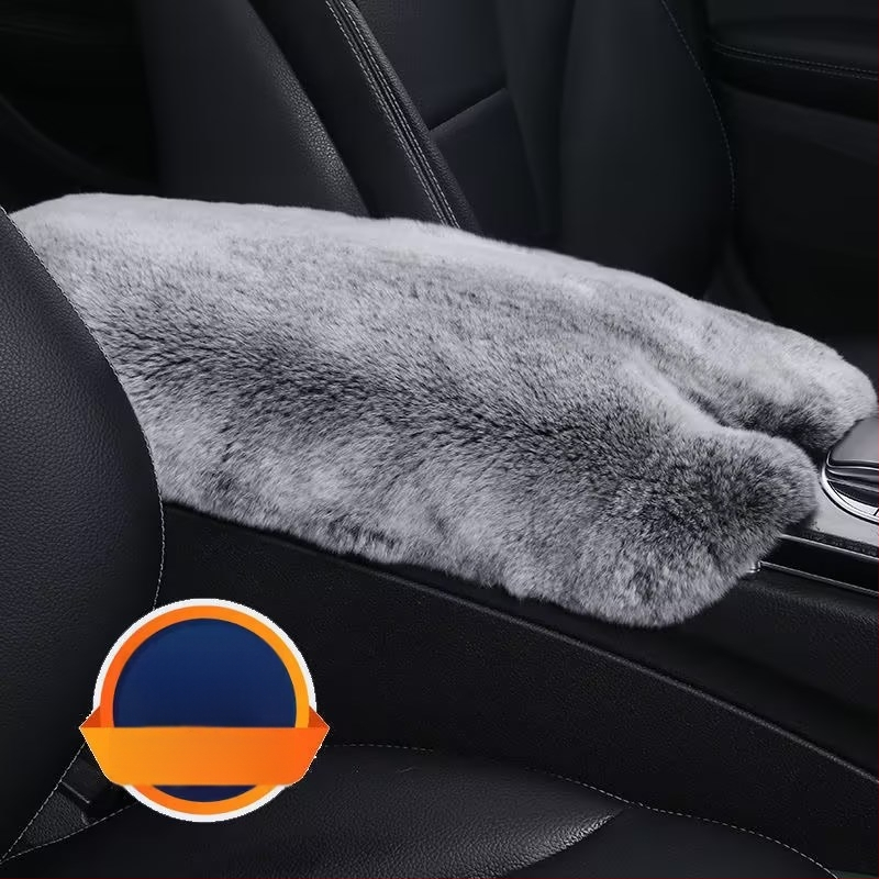 Automobilio rankos atramos odinė pagalvėlė — Rex triušio oda, šilta ir minkšta vidaus aksesuaras, Little Star prekės ženklas; universalus tinkamumas; apdorojimo pritaikymas; licencijuota privatų etiketė