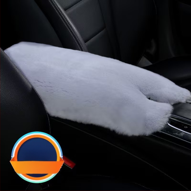 Automobilio rankos atramos odinė pagalvėlė — Rex triušio oda, šilta ir minkšta vidaus aksesuaras, Little Star prekės ženklas; universalus tinkamumas; apdorojimo pritaikymas; licencijuota privatų etiketė