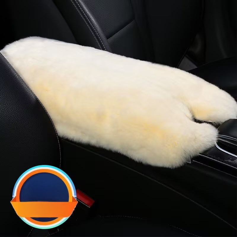 Automobilio rankos atramos odinė pagalvėlė — Rex triušio oda, šilta ir minkšta vidaus aksesuaras, Little Star prekės ženklas; universalus tinkamumas; apdorojimo pritaikymas; licencijuota privatų etiketė