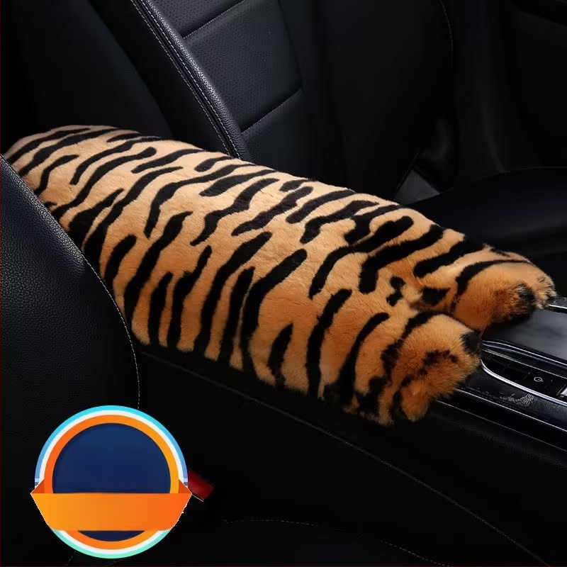 Automobilio rankos atramos odinė pagalvėlė — Rex triušio oda, šilta ir minkšta vidaus aksesuaras, Little Star prekės ženklas; universalus tinkamumas; apdorojimo pritaikymas; licencijuota privatų etiketė