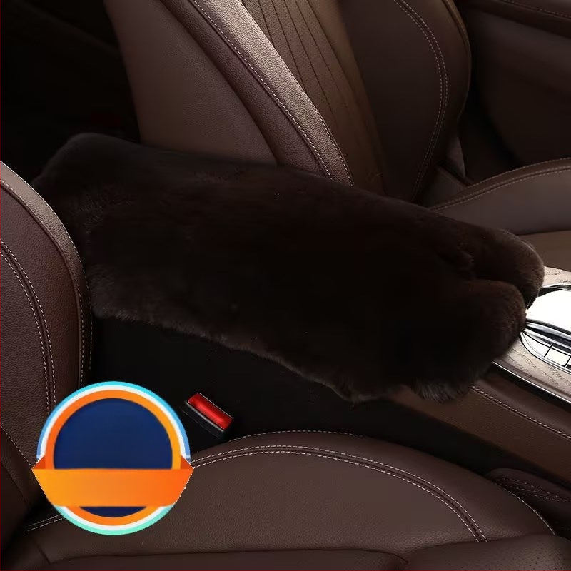 Automobilio rankos atramos odinė pagalvėlė — Rex triušio oda, šilta ir minkšta vidaus aksesuaras, Little Star prekės ženklas; universalus tinkamumas; apdorojimo pritaikymas; licencijuota privatų etiketė