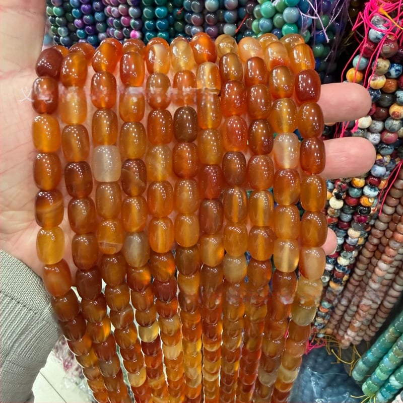 Χάντρες βαρέλι από φυσικό αχάτη με μοτίβο δράκο, ραγισμένη υφή, χειροκίνητη κοπή — εξαρτήματα DIY κοσμήματα