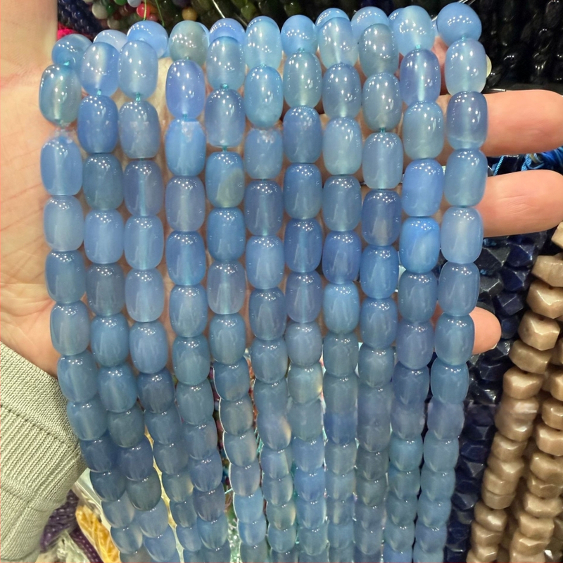 Χάντρες βαρέλι από φυσικό αχάτη με μοτίβο δράκο, ραγισμένη υφή, χειροκίνητη κοπή — εξαρτήματα DIY κοσμήματα