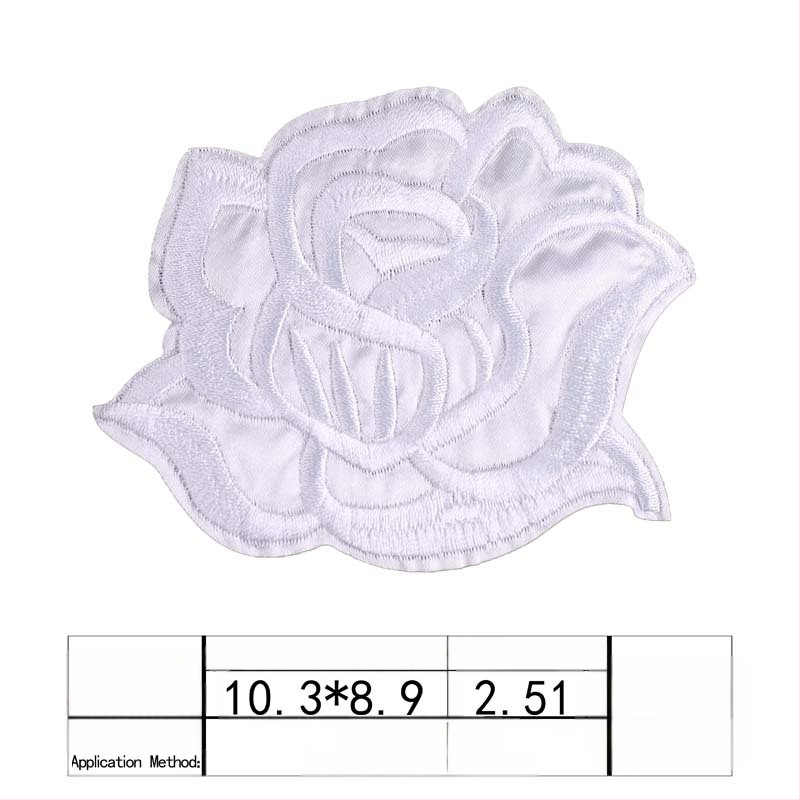 Binyan Rozes Zīmējuma Aplikācijas no Auduma Gultas Veļai un Galda Klājumam – Tekstila Aplikācijas Dziļu Remonts