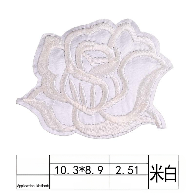 Binyan Rozes Zīmējuma Aplikācijas no Auduma Gultas Veļai un Galda Klājumam – Tekstila Aplikācijas Dziļu Remonts