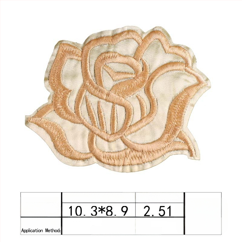 Binyan Rozes Zīmējuma Aplikācijas no Auduma Gultas Veļai un Galda Klājumam – Tekstila Aplikācijas Dziļu Remonts