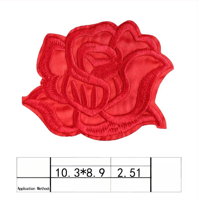 Binyan Rozes Zīmējuma Aplikācijas no Auduma Gultas Veļai un Galda Klājumam – Tekstila Aplikācijas Dziļu Remonts