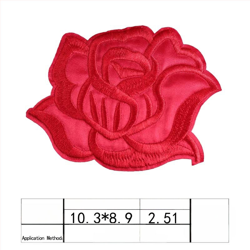 Binyan Rozes Zīmējuma Aplikācijas no Auduma Gultas Veļai un Galda Klājumam – Tekstila Aplikācijas Dziļu Remonts