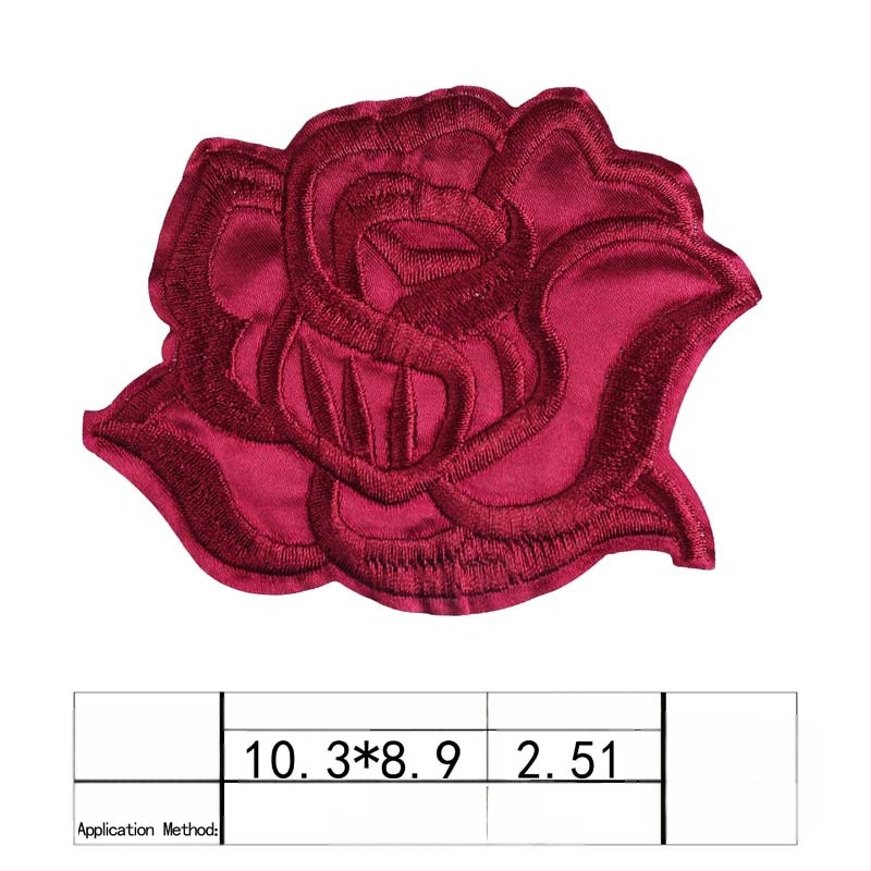 Binyan Rozes Zīmējuma Aplikācijas no Auduma Gultas Veļai un Galda Klājumam – Tekstila Aplikācijas Dziļu Remonts